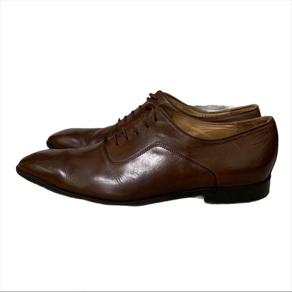DE LA RENTIS Oxfords Brown Italian Artisan Made - Picture 3 of 12